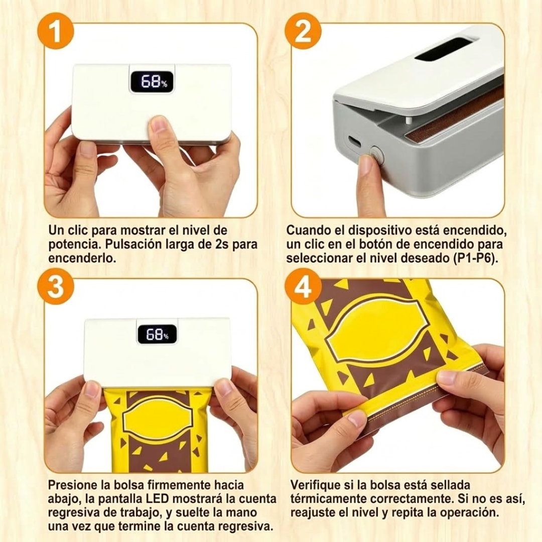Selladora de bolsas portátil